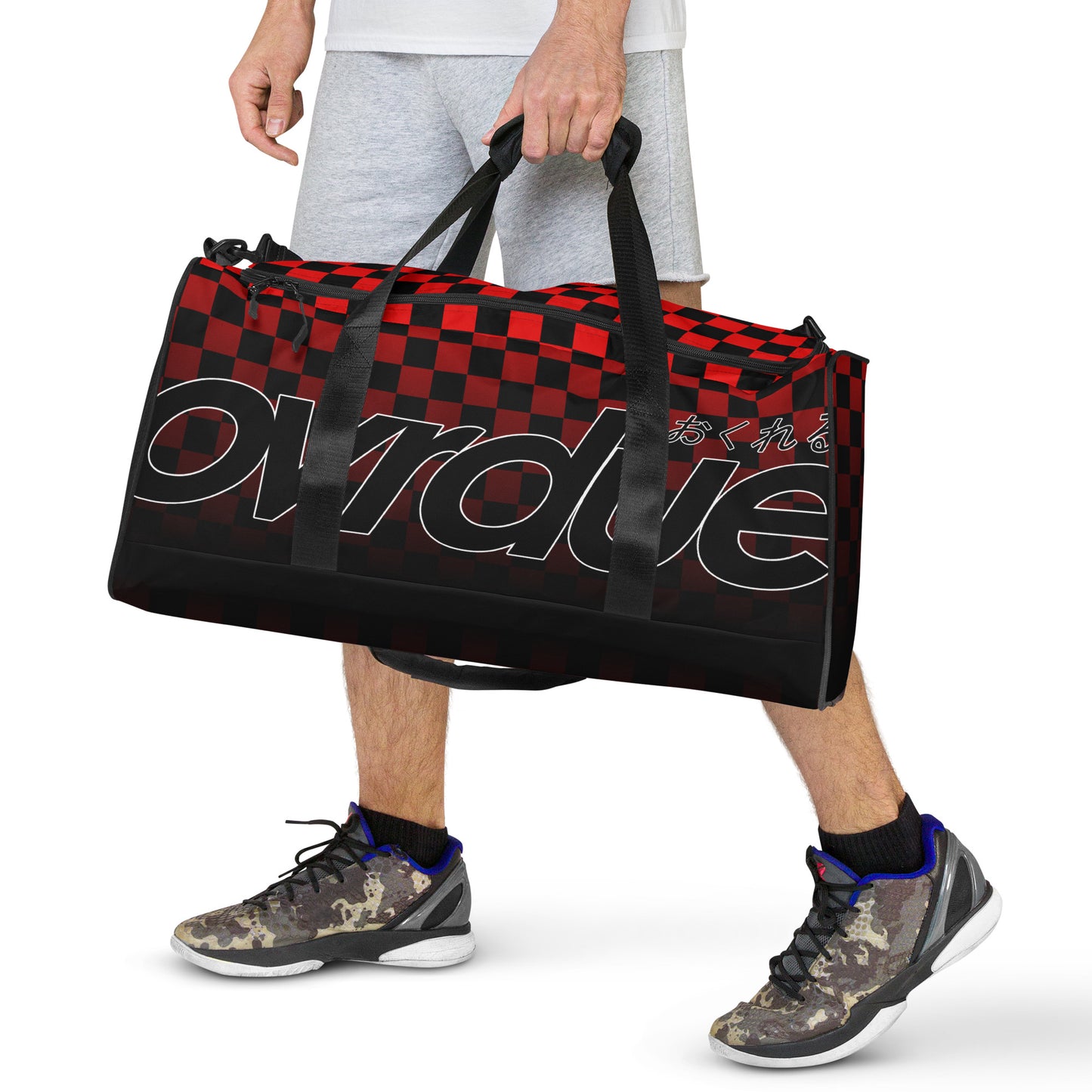 CHECKERED DUFFEL - RED