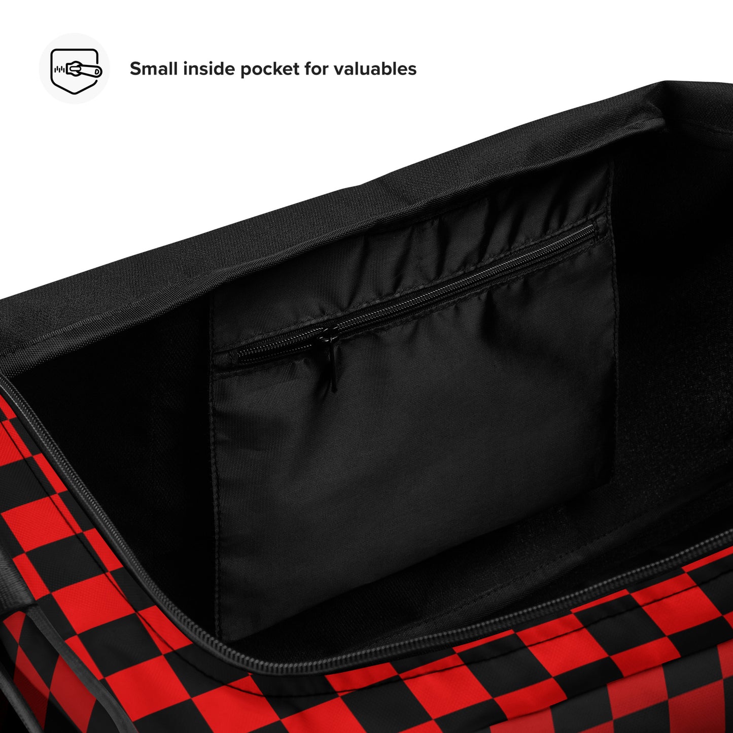 CHECKERED DUFFEL - RED