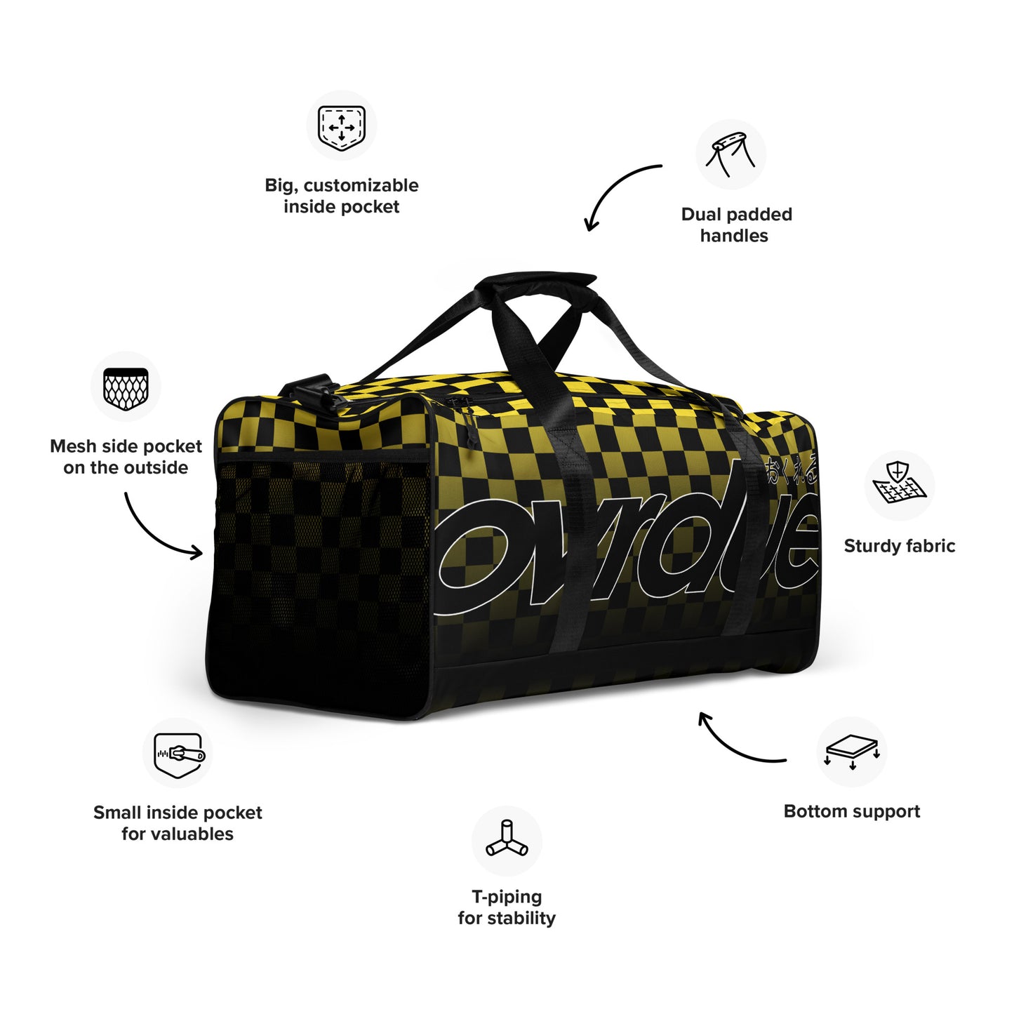 CHECKERED DUFFEL - YELLOW
