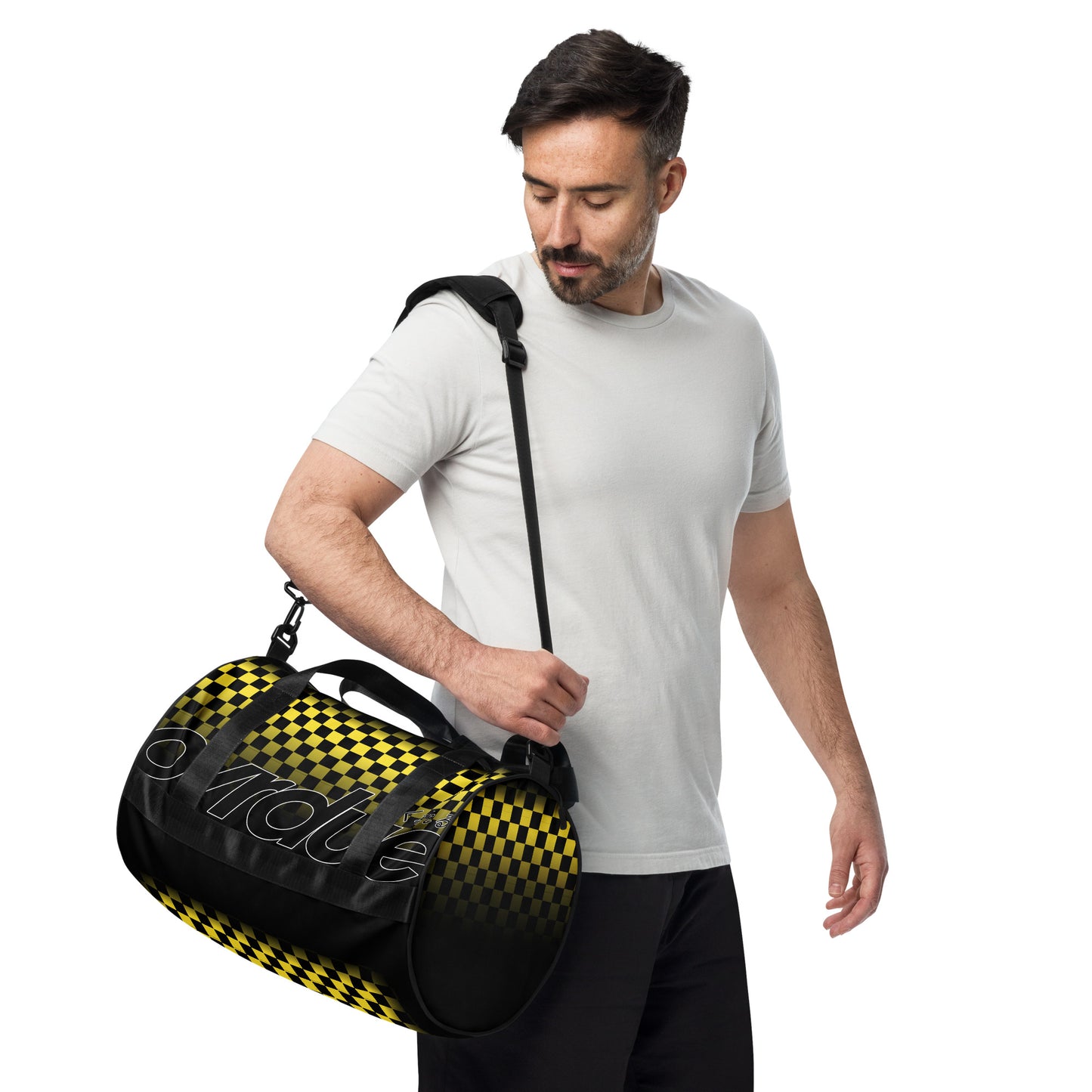 CHECKERED MINI DUFFEL - YELLOW