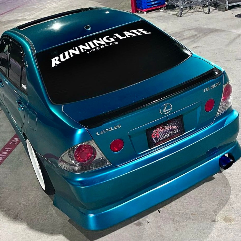 RUNNING LATE BANNER