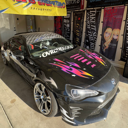 Triple Excite livery kit installed on car – garage shoot
