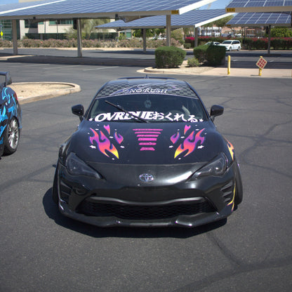 Triple Excite livery kit installed on car – parking lot shoot