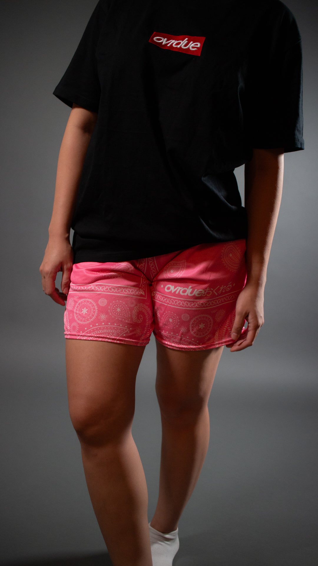 MESH BANDANA SHORTS - PINK