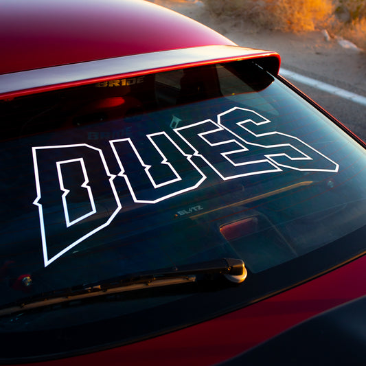 DUES REAR BANNER