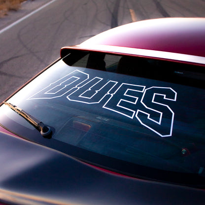DUES REAR BANNER