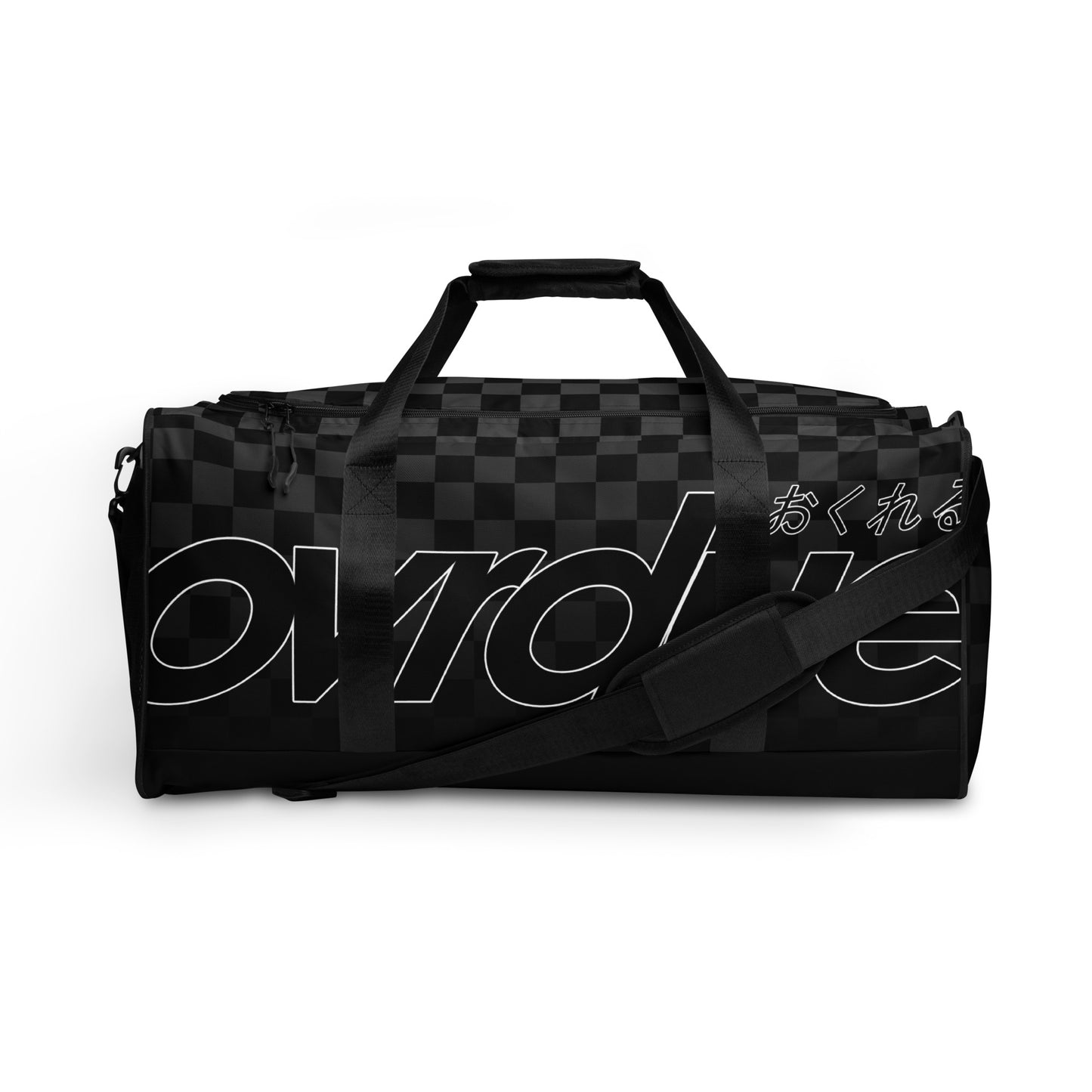 CHECKERED DUFFEL - GRAY