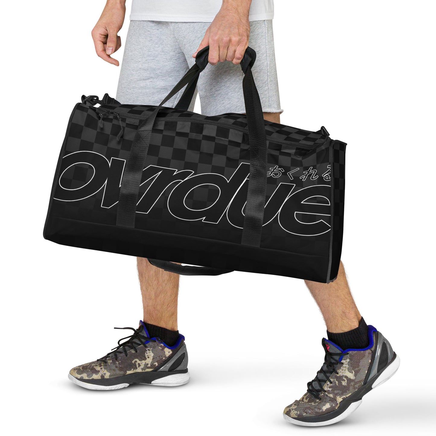 CHECKERED DUFFEL - GRAY