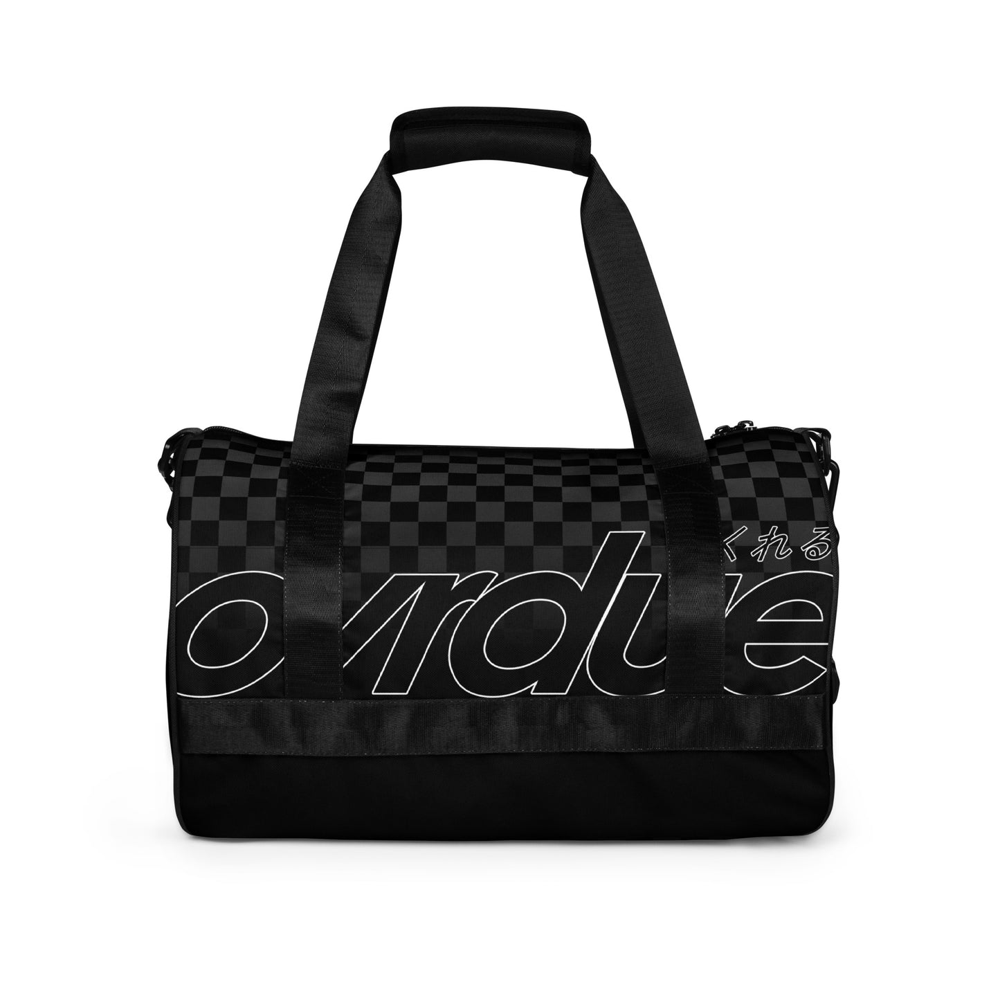 CHECKERED MINI DUFFEL - GRAY