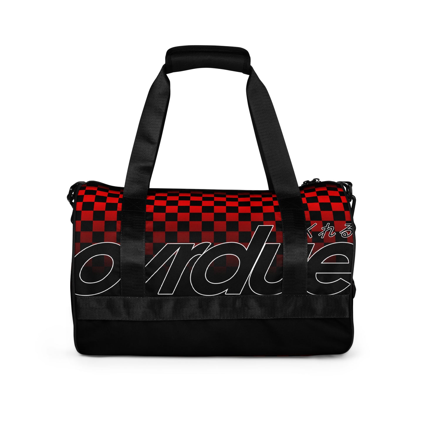 CHECKERED MINI DUFFEL - RED