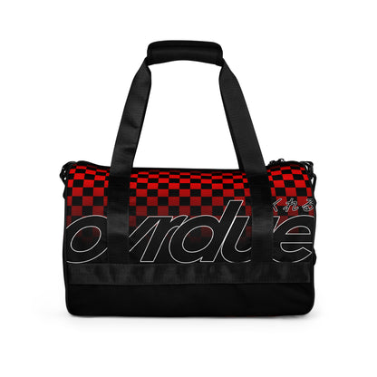 CHECKERED MINI DUFFEL - RED