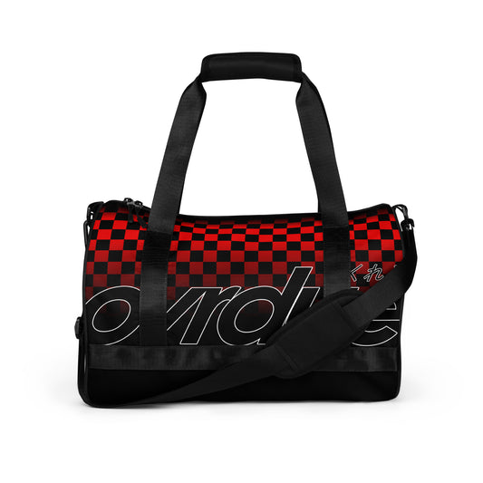 CHECKERED MINI DUFFEL - RED