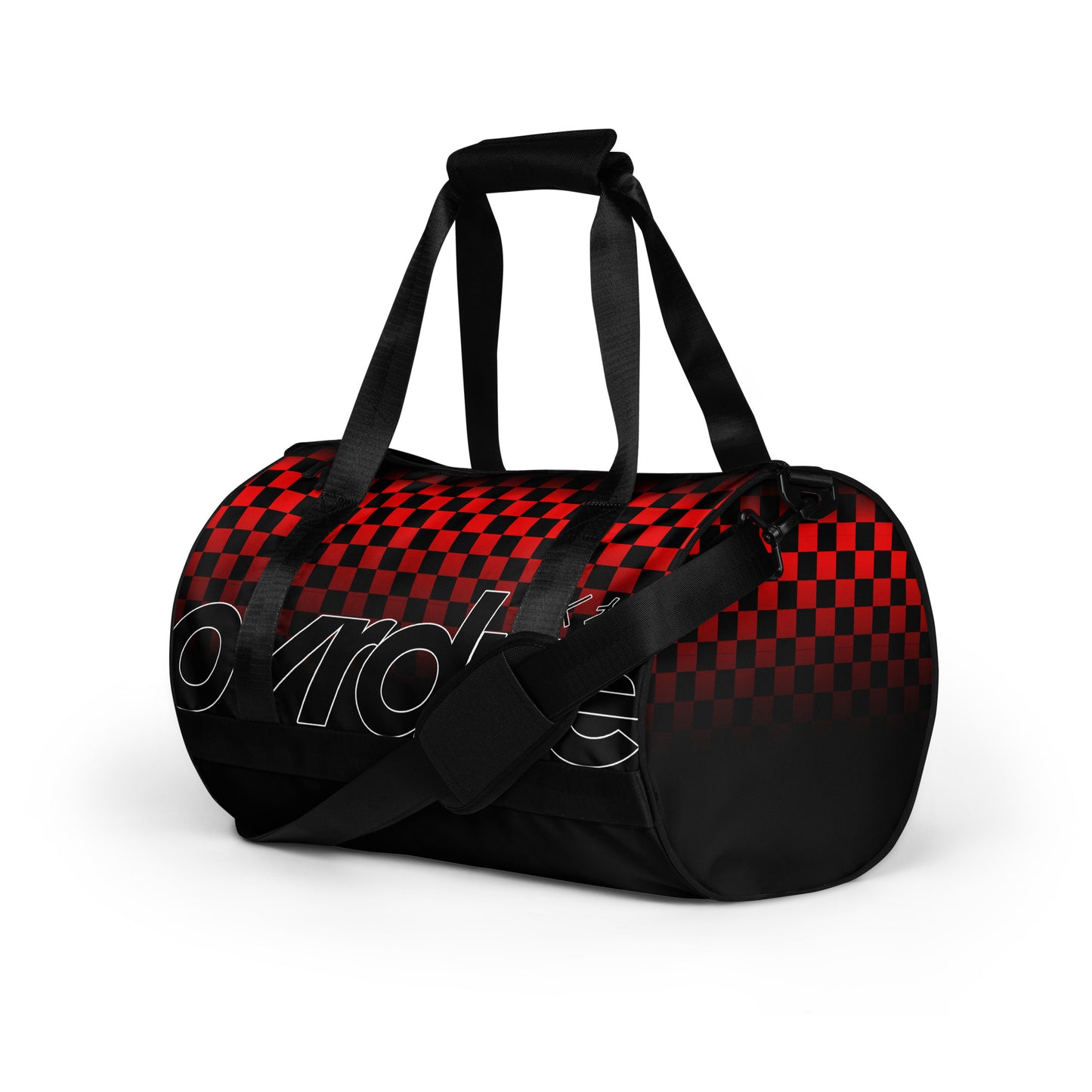 CHECKERED MINI DUFFEL - RED