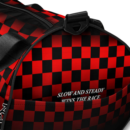 CHECKERED MINI DUFFEL - RED