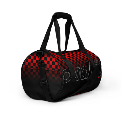 CHECKERED MINI DUFFEL - RED