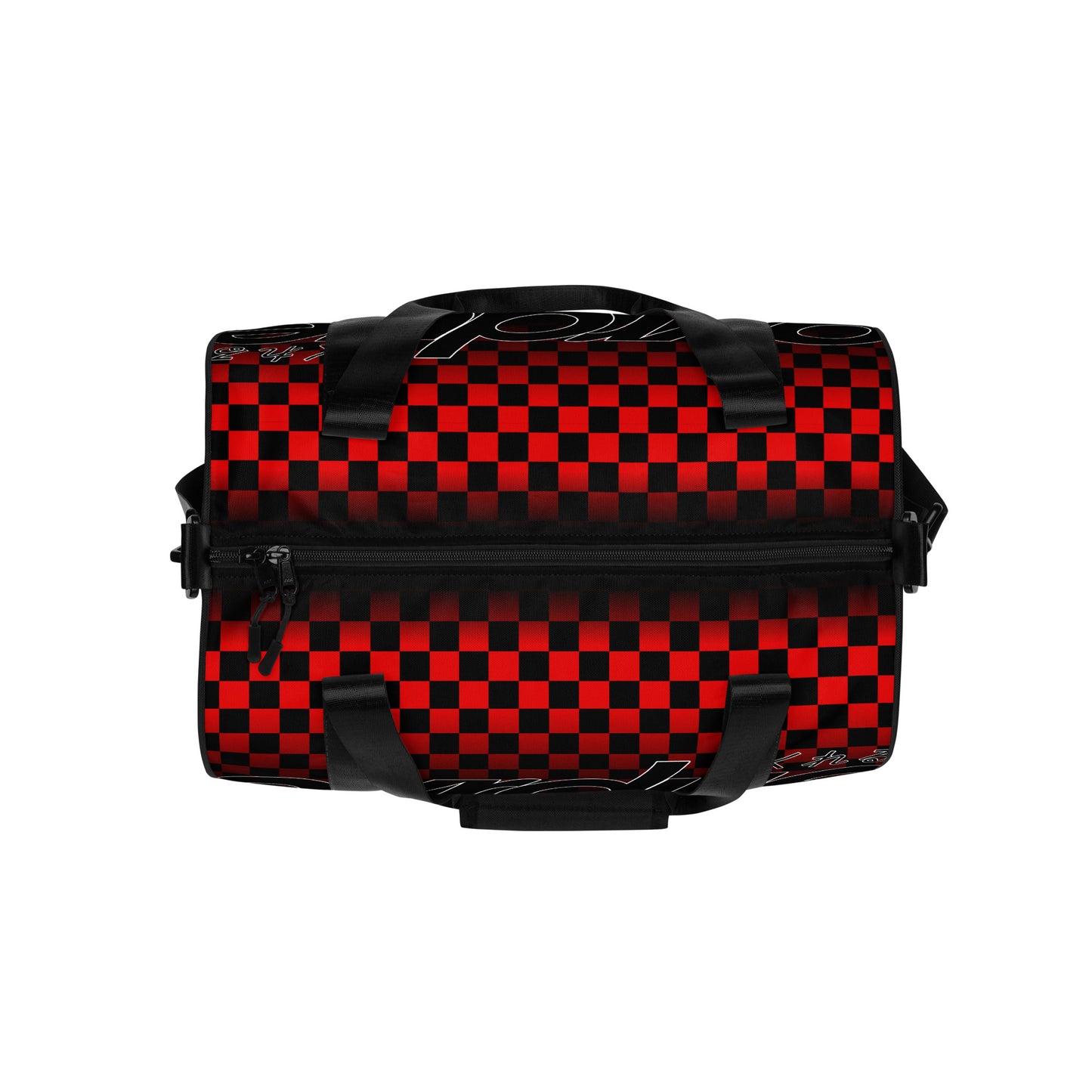 CHECKERED MINI DUFFEL - RED