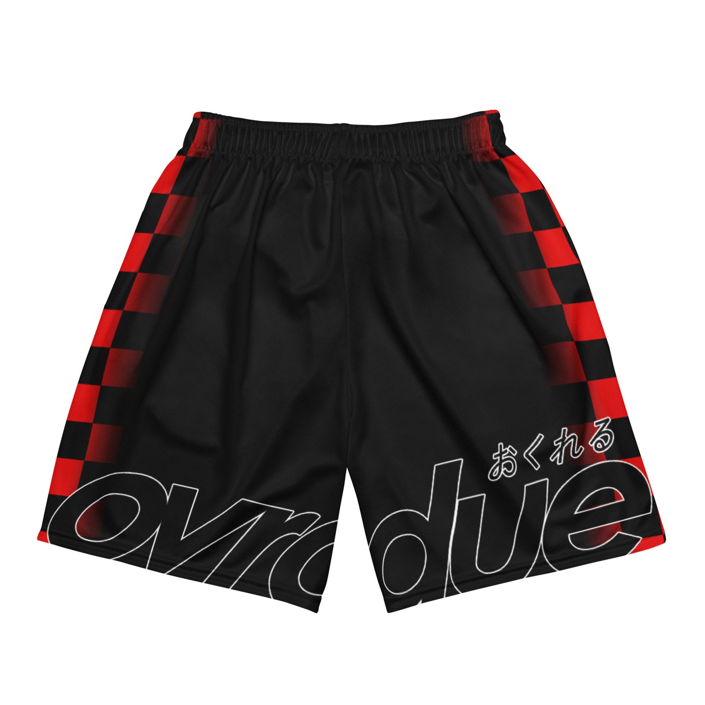 CHECKERED MESH SHORTS - RED