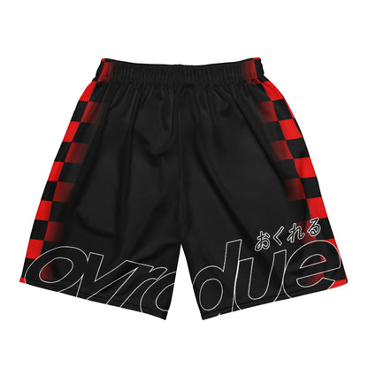 CHECKERED MESH SHORTS - RED