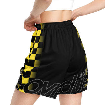 CHECKERED MESH SHORTS - YELLOW