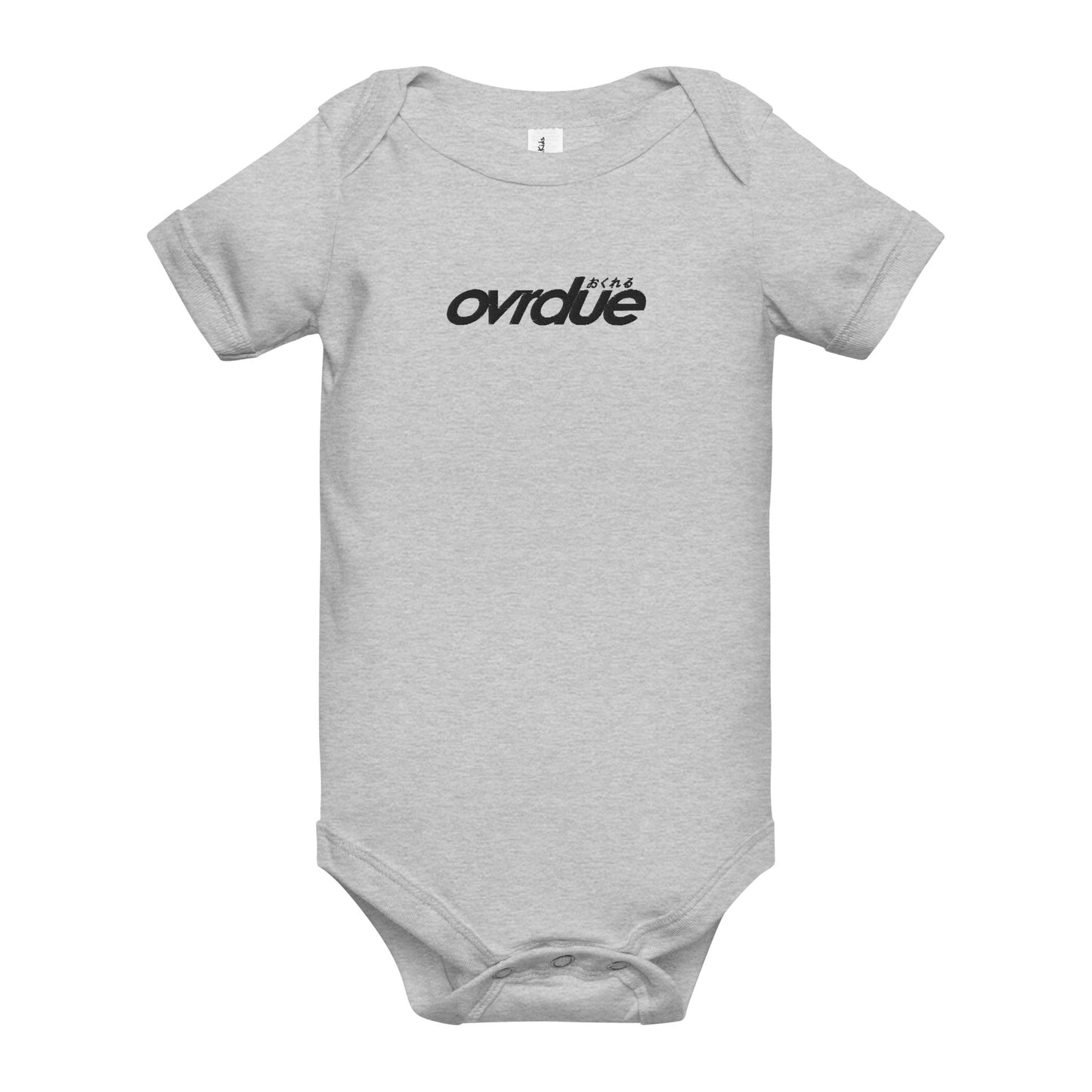 BABY ONESIE - BLACK EMBROIDERY