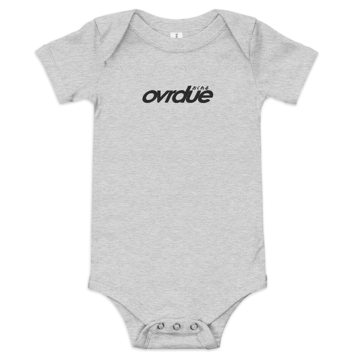 BABY ONESIE - BLACK EMBROIDERY