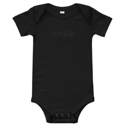 BABY ONESIE - BLACK EMBROIDERY