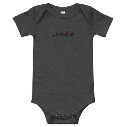 BABY ONESIE - SAKURA BLACK EMBROIDERY