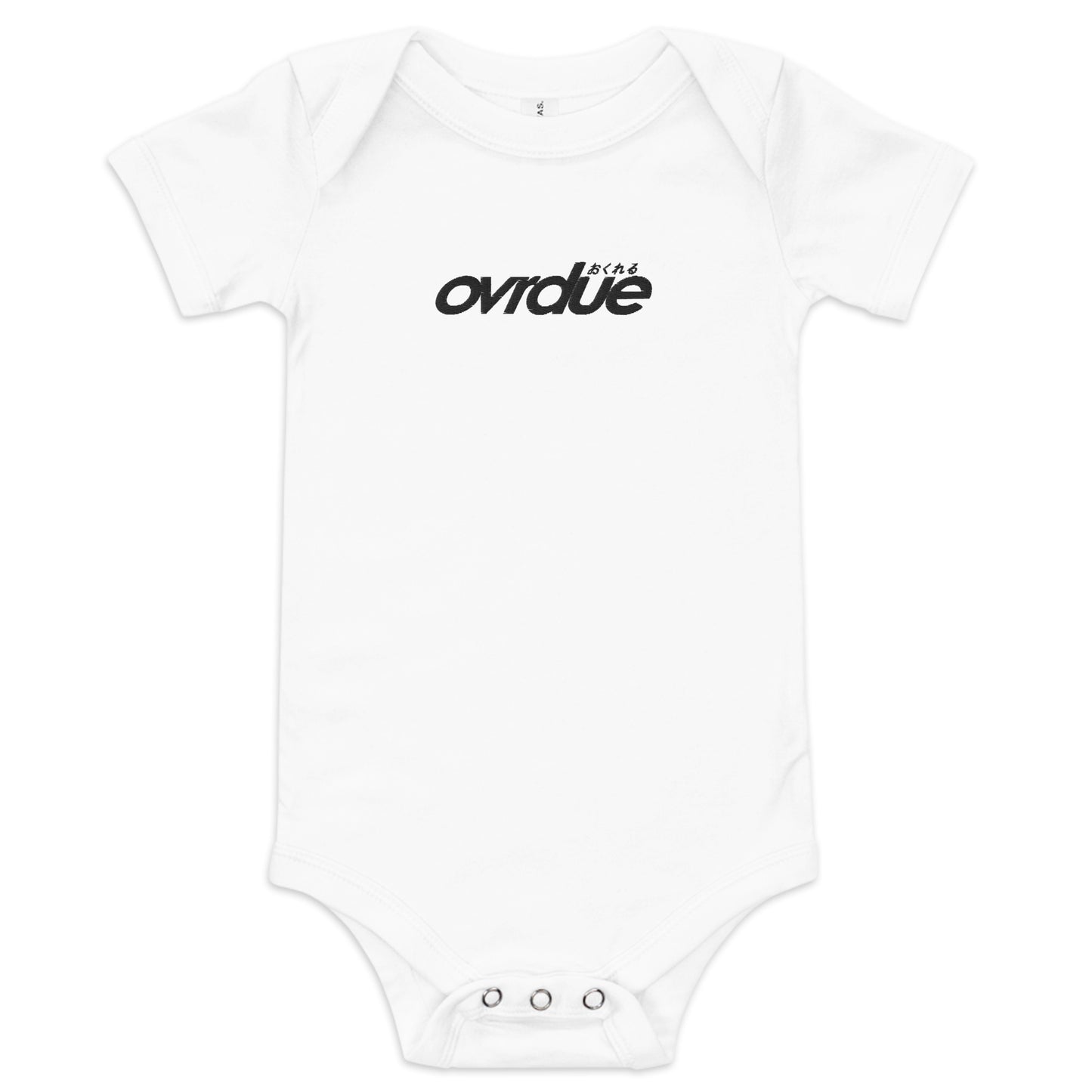 BABY ONESIE - BLACK EMBROIDERY