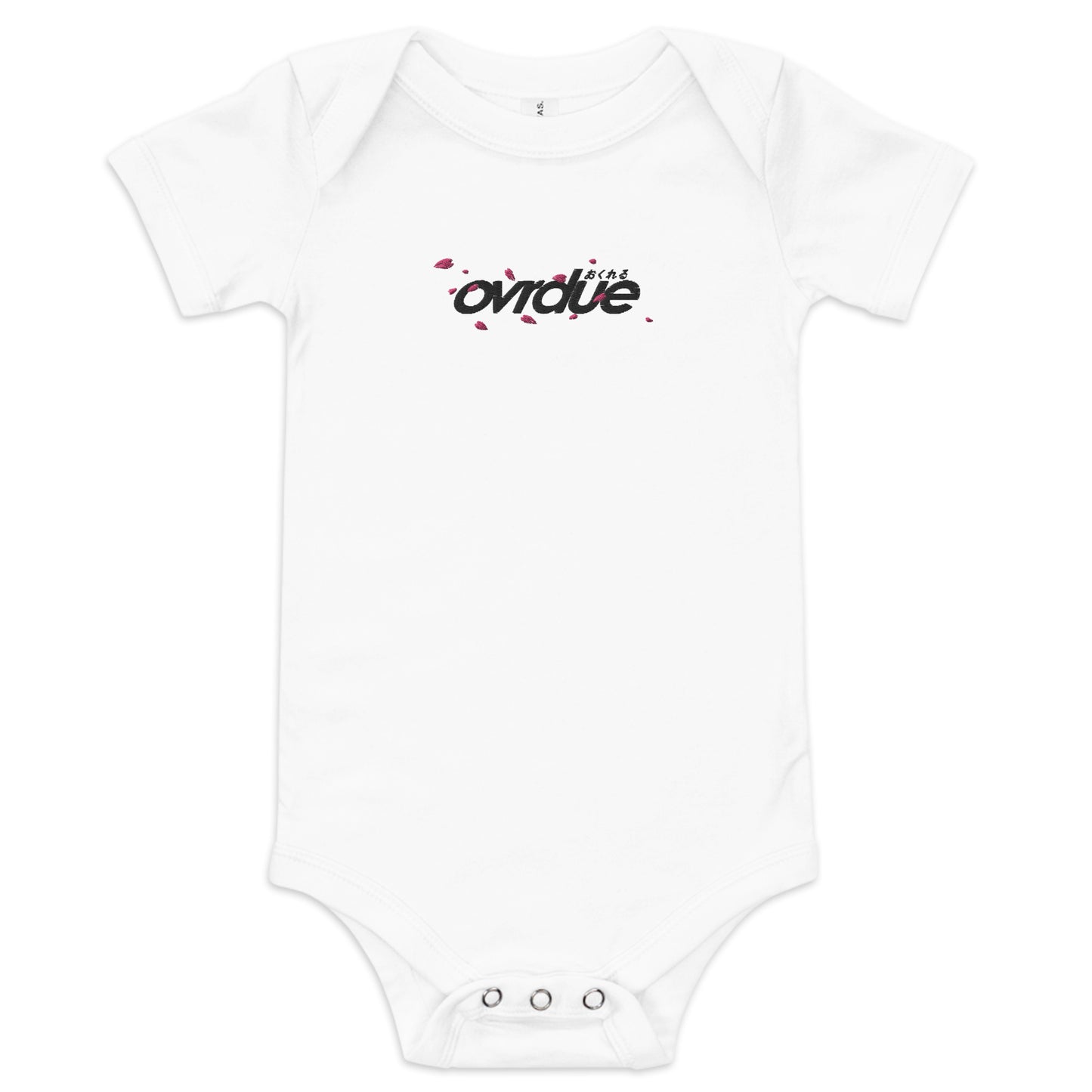 BABY ONESIE - SAKURA BLACK EMBROIDERY