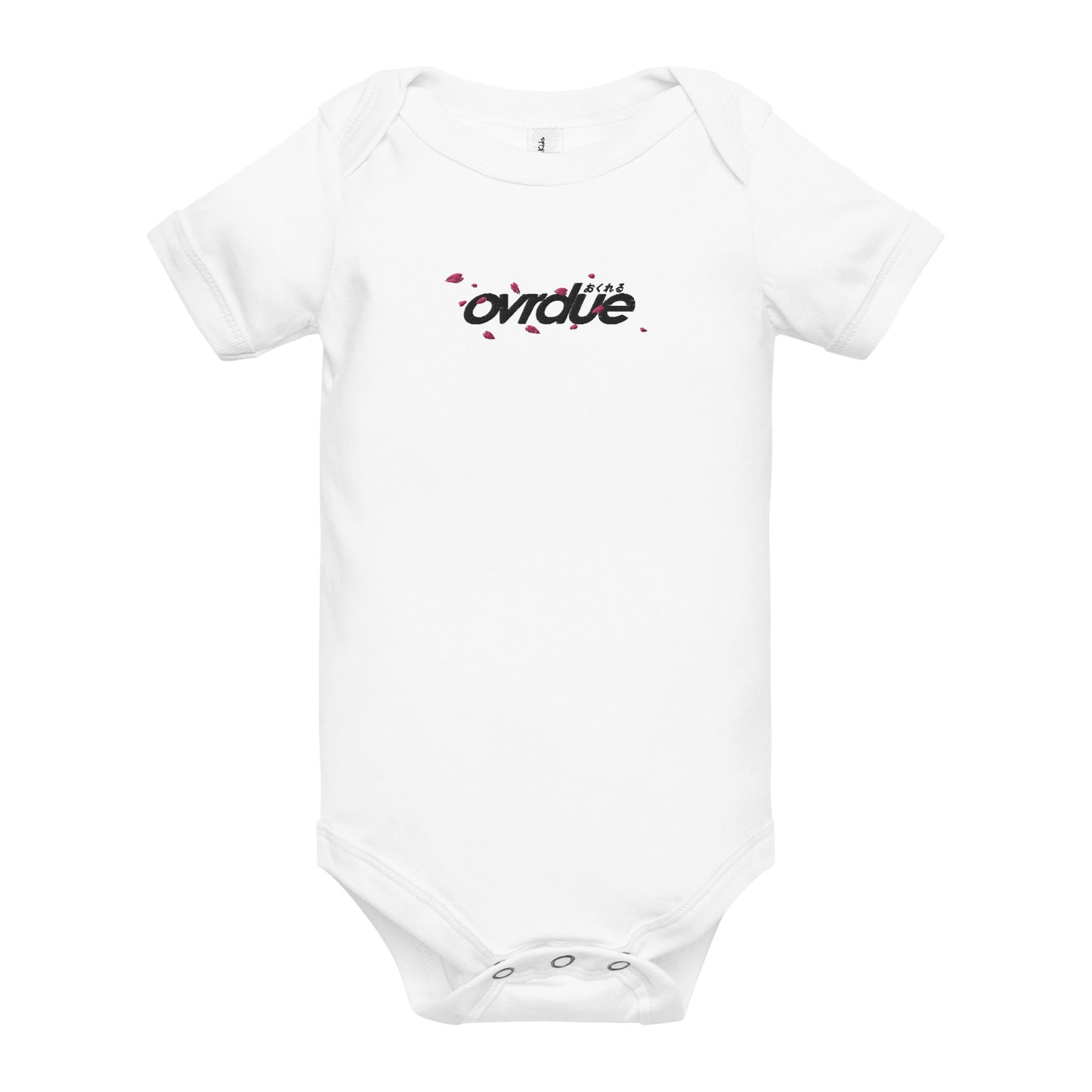 BABY ONESIE - SAKURA BLACK EMBROIDERY