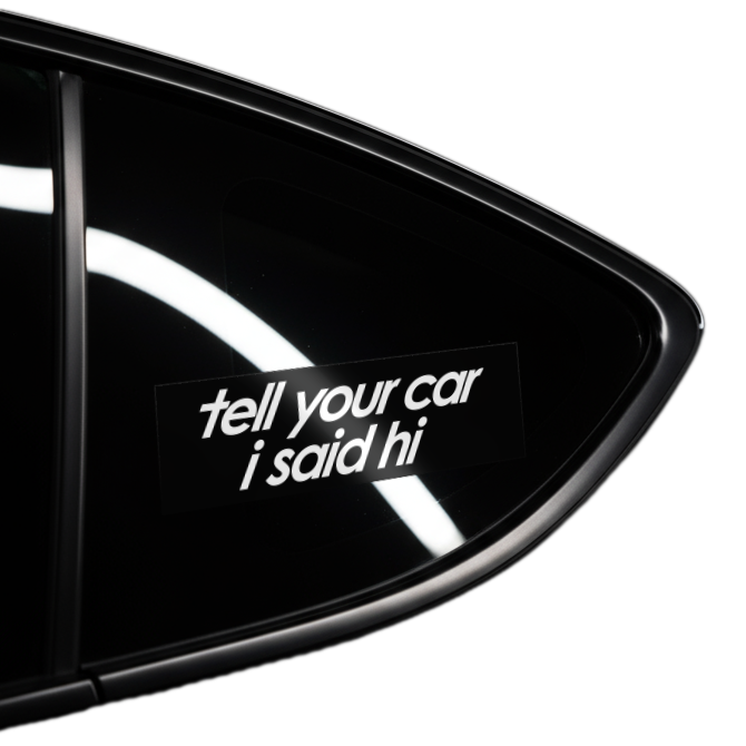 hi car sticker