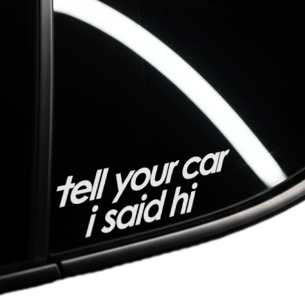 hi car sticker