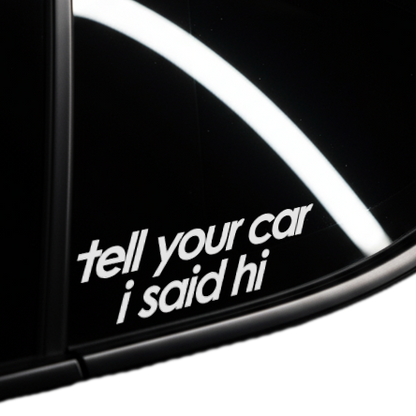 hi car sticker