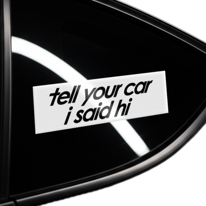 hi car sticker