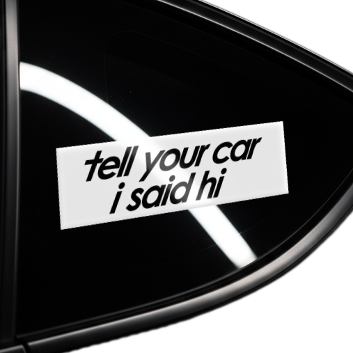 hi car sticker