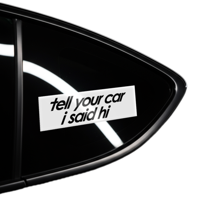 hi car sticker