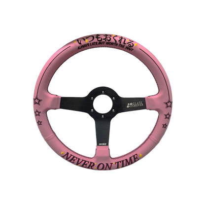 NEVER ON TIME STEERING WHEEL