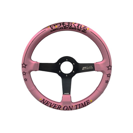 NEVER ON TIME STEERING WHEEL